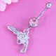 The most fashionable retail gun dangle belly ring navel bar body piercing jewelry 316L surgical