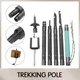 Multifunctional Ultralight Outdoor Trekking Pole Walking Sticks Outdoor Aluminium Alloy Camping