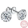 925 Sterling Stud Ohrring Monat Glück Birthstone AAA Zirkonia CZ Kanal Ohrring für Frauen Männer