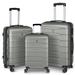 Luggage Suitcase 3 Piece Sets Hardside Carry-on luggage with Spinner Wheels 20"/24"/28"