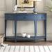 Modern Curved Console Table,Solid Wood Sofa Table with 3 Drawers and 1 Shelf, End Table for Hallway, Entryway, Living Room