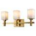 Jack 3 Light Bath Bar in Aged Brass - 23.5 x 4.75 x 10.5