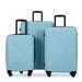 3 Piece Luggage Sets ABS Lightweight Suitcase with Two Hooks, Spinner Wheels, TSA Lock, (20/24/28)