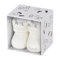 FALKE Unisex Baby Socken Erstling B SO Baumwolle einfarbig 1 Paar, Weiß (Off-White 2040), 62-68