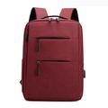 Large Capacity Extensible Backpack Laptop Bag USB Charge Waterproof Nylon Laptop Backpack(Red)