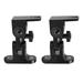 2pcs Speaker Wall Mount Bracket Zinc Alloy Universal Surround Sound Wall Holder Stand (Black)