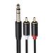 KIHOUT Discount 6.35 Mm To 2RCA Cable RCA Cable 6.35mm 1/4 Inch Male To 2 RCA Male Stereo Audio Adapter Y Splitter RCA Cable