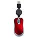 Creative USB Wired Mouse Mini Telescopic Mouse Computer Notebook Mouse Portable Mouse (Red)