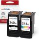 240XL Ink Cartridge for Canon ink 240 and 241 for Canon PG-240XL CL-241XL for Canon Pixma MG3620 MG3600 MG3220 MG3222 MG2120 TS5120 MX472 MX452 MX512 MX532 Printer Ink (1 Black 1 Tri-Color)