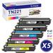 TN221 2BK/C/M/Y 5-Color Set Toner Cartridge - Replacement for Brother MFC-9340CDW MFC-9130CW Printer