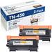 TN-450 TN450 Toner Cartridge Black High Yield Compatible Replacement for Brother TN450 TN420 HL-2240d HL-2270dw HL-2280dw MFC-7360n MFC-7860dw IntelliFax 2840 2940 Printer TN4502PK Toner