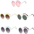 Lunettes de soleil rondes pour enfants lunettes de soleil pour enfants demi-monture mignonne