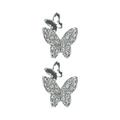 vnanda Nail Jewelry Nail Art Jewelry 2 Pcs Butterfly Nail Charms with Cubic Zirconia for Diy Nail Art Manicure Decorations 3d Butterfly Shape Alloy Charms