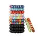 Spiral Hair Ties No Crease Colorful Traceless Hair Ties Elastic Coil Hair Ties Phone Cord Hair Ties Waterproof Hair Coils for Women Girls Ponytail Hair Coils No Crease Multicolor 12PCS