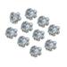 COOLL Square Heart Nail Art Ornaments 10pcs Sparkling Metal Nail Art Ornaments Diy Nail Art Accessories for Crafts Clothes Shoes