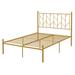 Costway Twin/Full Size Metal Platform Bed Frame with Vintage Headboard-Full Size