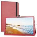 Labanema Compatible with TCL Tab 10 5G Case PU Leather Folio 2-folding Stand Cover for TCL Tab 10 5G TCL-9183W 10.1 Tablets (Not fit TCL Tab Pro 5G TCL-9198S) Red