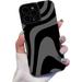 Compatible with iPhone 14 Pro Case Cute Zebra Stripes Pattern for Women Girls Wave Aesthetic Elegant Soft Silicone Protective Case Cover for iPhone 14 Pro Black