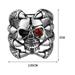 KIHOUT Clearance Red Eye Skull Ring Punk Men s Stainless Steel Gothic Biker Jewelry