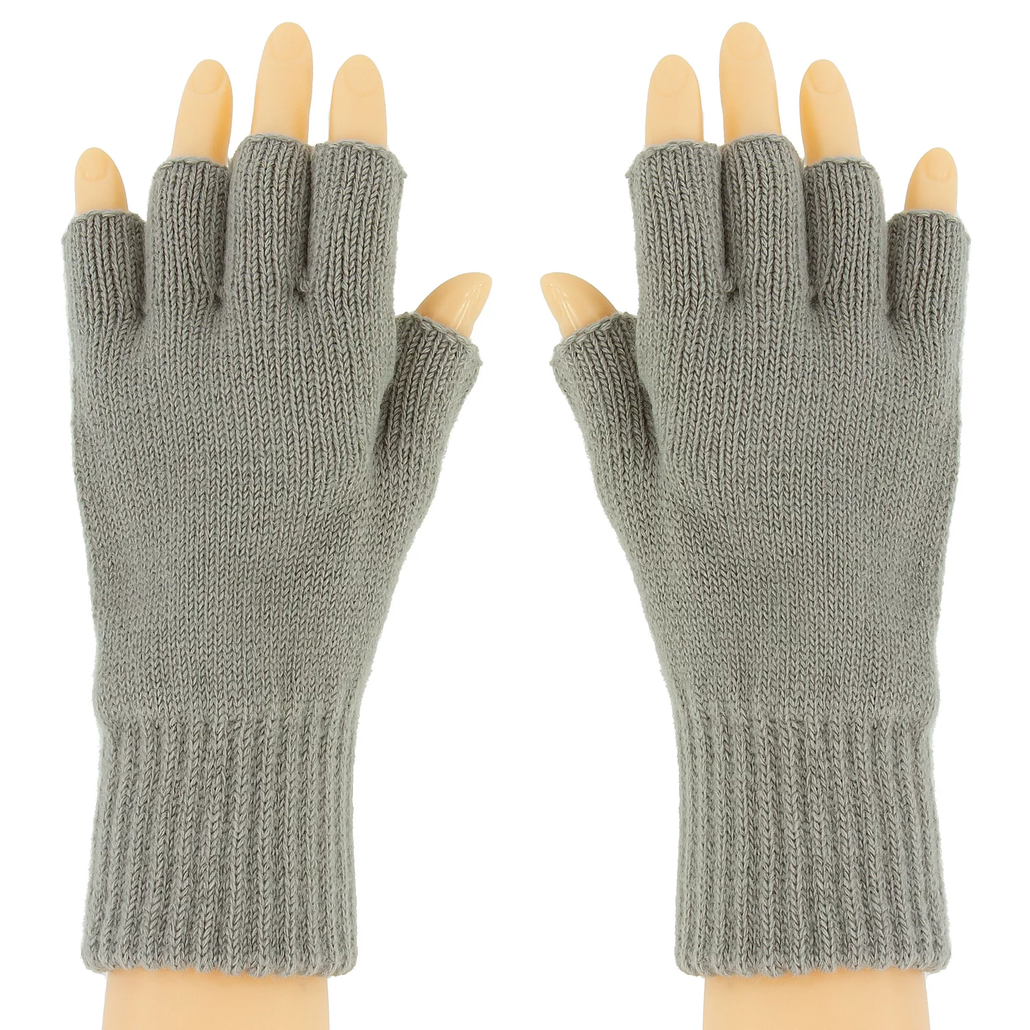 Strick-Handschuhe, hellgrau Image