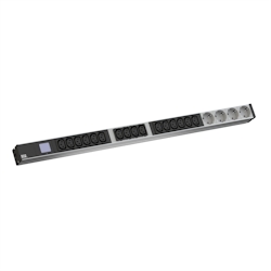 BACHMANN BN0500 19 PDU 1HE 16xC13 4x Schutzkontakt, Leistungsmessung, Anschluss CEE 16A, blau" Image