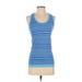 Athleta Active Tank Top: Blue Stripes Activewear - Women's Size Small