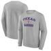 Men's Fanatics Branded Heather Gray Texas Rangers Heart & Soul Pullover Sweatshirt