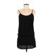 Ann Taylor LOFT Casual Dress - Mini Scoop Neck Sleeveless: Black Print Dresses - Women's Size Medium