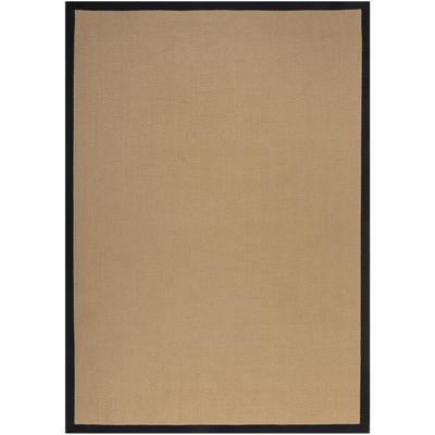Teppich FLAIR RUGS "Kira mit Fischgrätmuster, aus Jute", schwarz, B:200cm H:3mm L:290cm, Jute, Kunstfaser, Teppiche Image