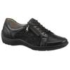 Schnürschuh WALDLÄUFER "HENNI", Damen, Gr. 7,5 (41), schwarz, Nubukleder, Nappaleder, sportlich, Schuhe, in Schuhweite H = sehr weit, Freizeitschuh, Halbschuh, Schnürschuh