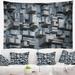 East Urban Home Black Abstract Geometric Background Tapestry Polyester in Black/Gray | 68 H x 80 W in | Wayfair 3C53AC347C9942F7A803C141749DBB76