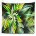 East Urban Home Abstract Exotic Fractal Spiral Flower Tapestry Polyester in Green | 50 H x 60 W in | Wayfair 78A9FD47FDCD46F19C58400E697A9E30