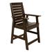 SEQUOIA PROFESSIONAL Swing Glennville Counter Dining Outdoor Arm Chair Plastic/Resin in Black | 43.87 H x 24.75 W x 25.9 D in | Wayfair