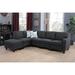 Black Reclining Sectional - Latitude Run® Aquista 104" Right Hand Facing Modular Sectional w/ Ottoman Linen, Leather | Wayfair