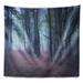 East Urban Home Polyester Mysterious Fairytale Wood Tapestry w/ Hanging Accessories Included Polyester in Black | 50 H x 60 W in | Wayfair