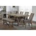 Rosalind Wheeler Bhavjal Counter Height Dining Set Wood/Upholstered in Brown/Gray | 39.25 H x 43 W x 74.5 D in | Wayfair