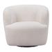 Accent Chair - AllModern Coleson 29.9 Wide Accent Chair Polyester in White/Brown | 26.8 H x 29.9 W x 30.3 D in | Wayfair