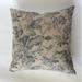 Wildon Home® Designer Floral Pillow, Floral Throw Pillows 22x22 Linen, Cotton in Brown/Gray/White | 22 H x 22 W x 0.5 D in | Wayfair