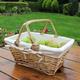 Arlmont & Co. Obbie Wicker Picnic Basket, Service for 1 Wicker or Wood in Brown | 6.5 H x 12.6 W x 15.35 D in | Wayfair