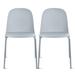 Latitude Run® Ayyub Stackable Stacking Modern Side Dining Chair Metal Iron Legs Plastic/Acrylic/Metal in Gray | 33 H x 21 W x 21.25 D in | Wayfair