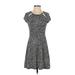 MICHAEL Michael Kors Casual Dress - A-Line Scoop Neck Short sleeves: Black Dresses - Women's Size P