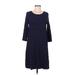 Casual Dress - Sweater Dress: Blue Marled Dresses - Women's Size Medium