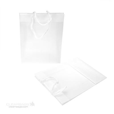 Frosted Clear Colored Gift Bags 8 5/8" x 3" x 10 3/4" 10 pack