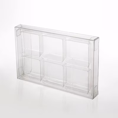 Candy Boxes 2 3/4" x 13/16" x 4 1/16" Crystal Clear Artisan Candy Box Sets for 6 25 Pieces