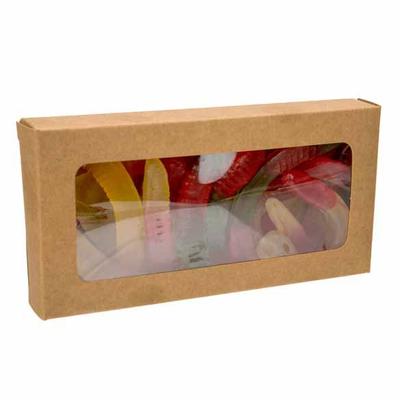 Kraft Paper Window Box with Attached PET Sheet 2 3/4" x 13/16" x 5 7/16" 25 pack