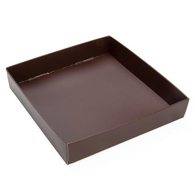 Chocolate Brown Paper Box Bottom 5 1/8" x 1" x 5 1/4" 25 pack
