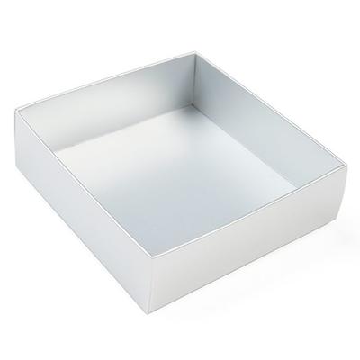 Matte Silver Paper Box Bottom 3 1/8" x 1" x 3 1/4" 25 pack