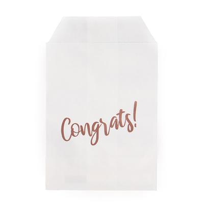 Paper Treat Bags Rose Gold Congrats 3