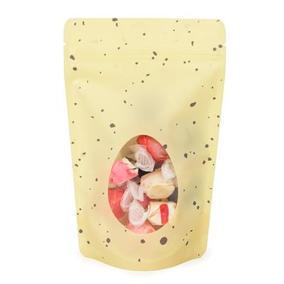 Yellow Speckled Egg Stand Up Zipper Pouch (25 Pieces)