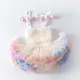 Robe Tutu en maille moelleuse pour bébés filles vêtements de princesse mignons robe à licou robe